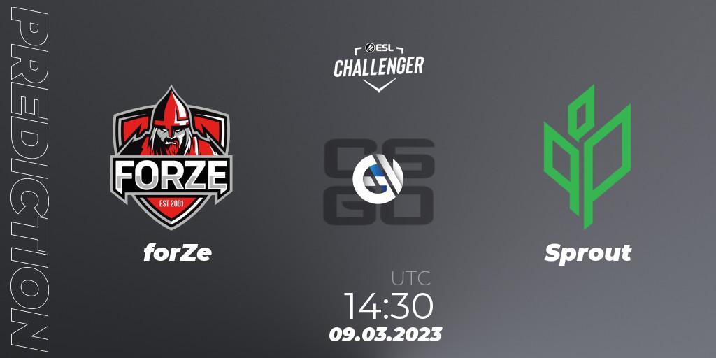 forZe - Sprout: прогноз. 09.03.2023 at 14:30, Counter-Strike (CS2), ESL Challenger Melbourne 2023 Europe Closed Qualifier