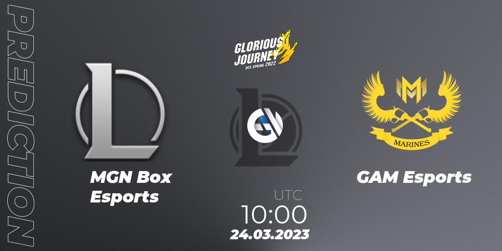 MGN Box Esports - GAM Esports: прогноз. 02.03.2023 at 13:10, LoL, VCS Spring 2023 - Group Stage