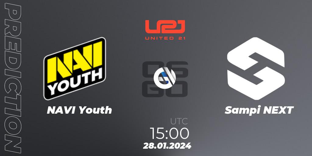 NAVI Youth - Sampi NEXT: прогноз. 28.01.2024 at 15:00, Counter-Strike (CS2), United21 Season 10: Division 2
