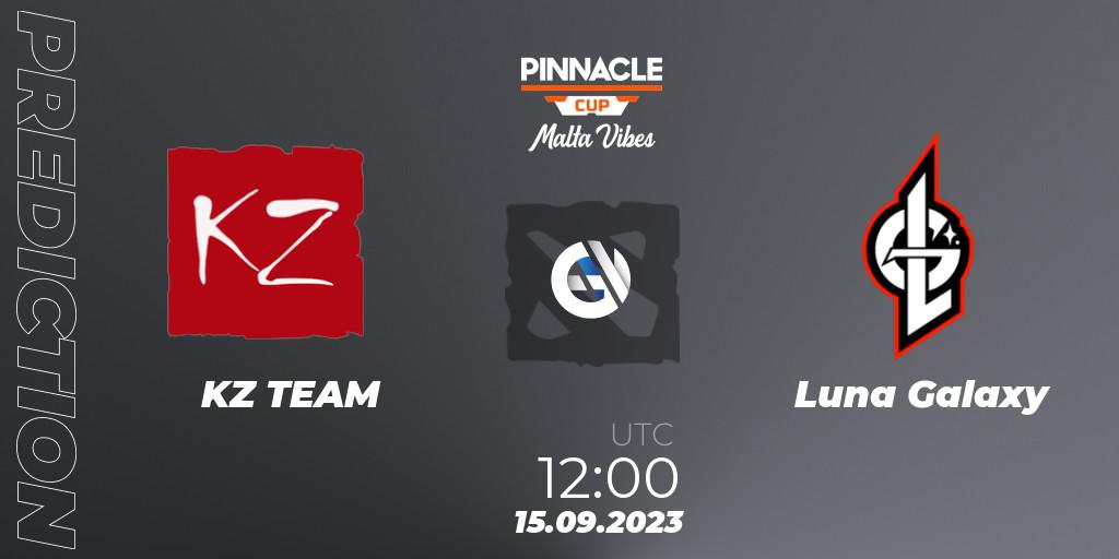 KZ TEAM - Luna Galaxy: прогноз. 15.09.2023 at 12:00, Dota 2, Pinnacle Cup: Malta Vibes #3