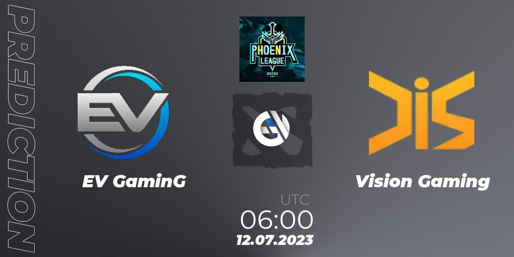 EV GaminG - Vision Gaming: прогноз. 12.07.23, Dota 2, Dota 2 Phoenix League