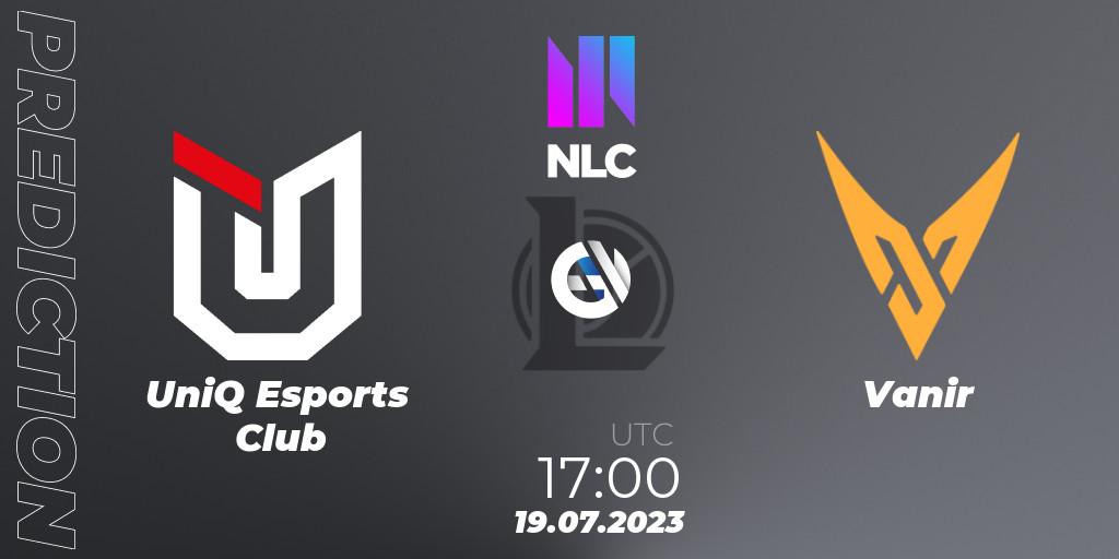 UniQ Esports Club - Vanir: прогноз. 19.07.2023 at 17:00, LoL, NLC Summer 2023 - Group Stage