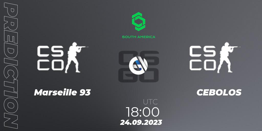 Marseille 93 - CEBOLOS: прогноз. 24.09.2023 at 18:00, Counter-Strike (CS2), CCT South America Series #12: Open Qualifier