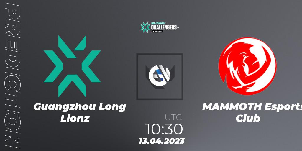 Guangzhou Long Lionz - MAMMOTH Esports Club: прогноз. 13.04.2023 at 10:30, VALORANT, VALORANT Challengers 2023: Oceania Split 2 - Group Stage