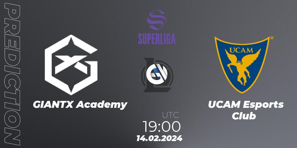 GIANTX Academy - UCAM Esports Club: прогноз. 14.02.2024 at 19:00, LoL, Superliga Spring 2024 - Group Stage