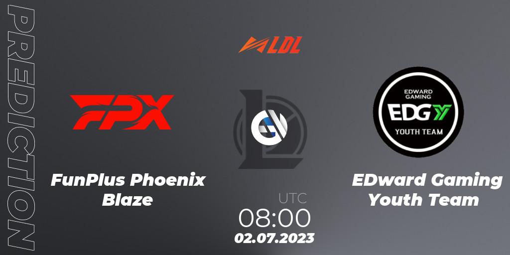 FunPlus Phoenix Blaze - EDward Gaming Youth Team: прогноз. 02.07.2023 at 08:40, LoL, LDL 2023 - Regular Season - Stage 3