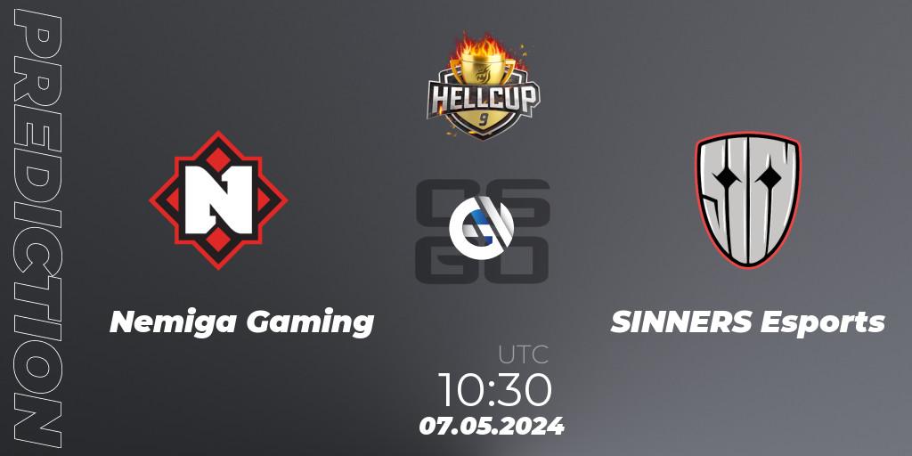 Nemiga Gaming - SINNERS Esports: прогноз. 07.05.2024 at 10:45, Counter-Strike (CS2), HellCup #9