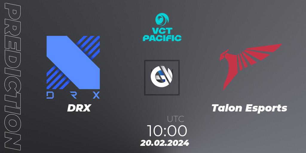 DRX - Talon Esports: прогноз. 20.02.24, VALORANT, VCT 2024: Pacific Kickoff
