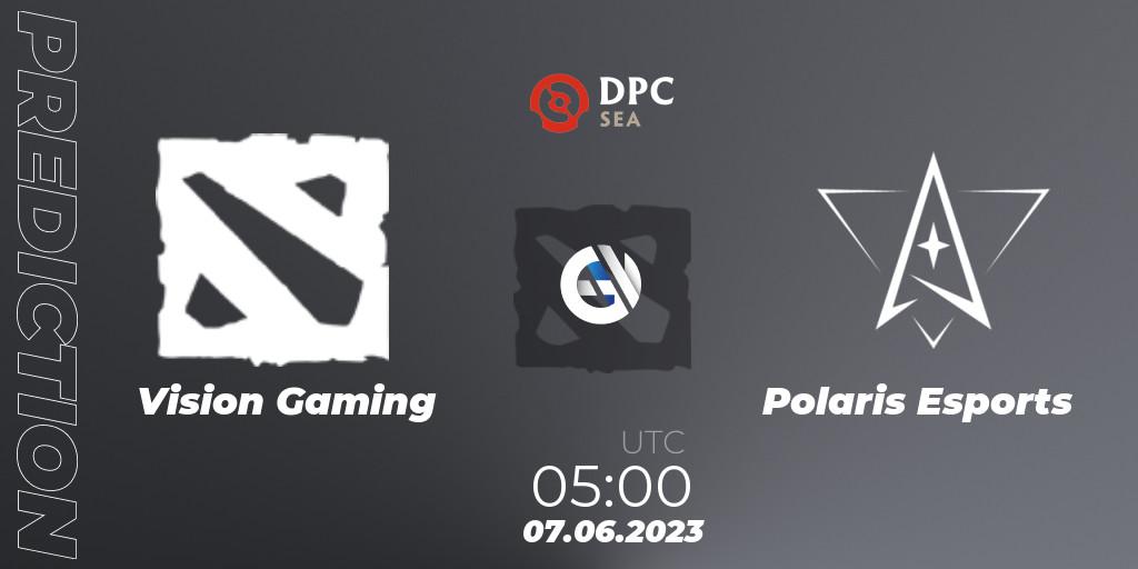 Vision Gaming - Polaris Esports: прогноз. 07.06.23, Dota 2, DPC 2023 Tour 3: SEA Division II (Lower)