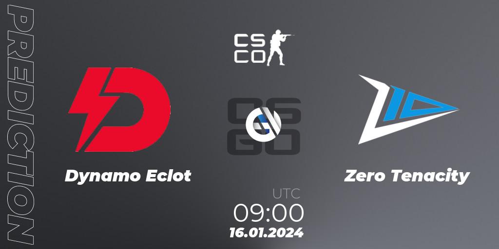 Dynamo Eclot - Zero Tenacity: прогноз. 16.01.2024 at 10:00, Counter-Strike (CS2), European Pro League Season 14: Division 2
