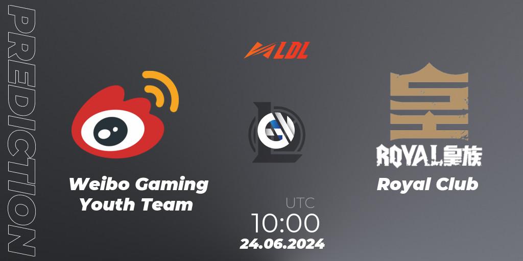 Weibo Gaming Youth Team - Royal Club: прогноз. 24.06.2024 at 10:00, LoL, LDL 2024 - Stage 3