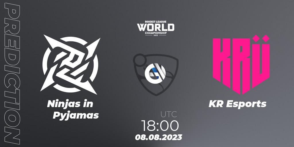 Ninjas in Pyjamas - KRÜ Esports: прогноз. 08.08.2023 at 15:00, Rocket League, Rocket League Championship Series 2022-23 - World Championship Group Stage