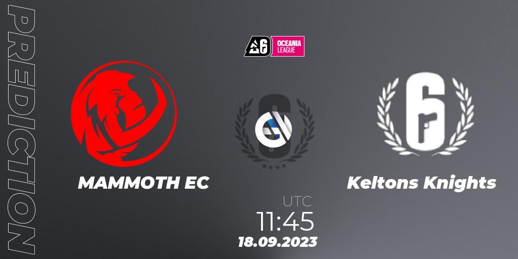 MAMMOTH EC - Keltons Knights: прогноз. 04.10.23, Rainbow Six, Oceania League 2023 - Stage 2