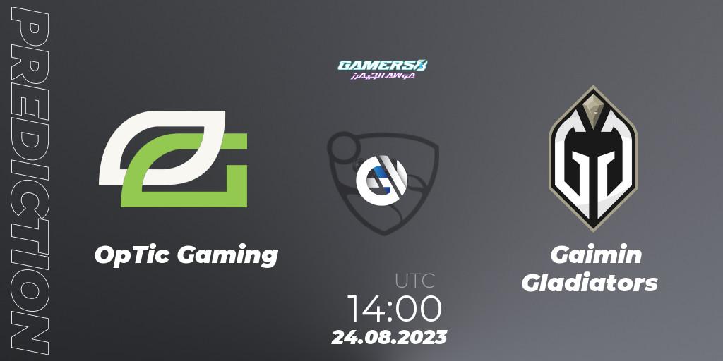 OpTic Gaming - Gaimin Gladiators: прогноз. 24.08.2023 at 14:00, Rocket League, Gamers8 2023