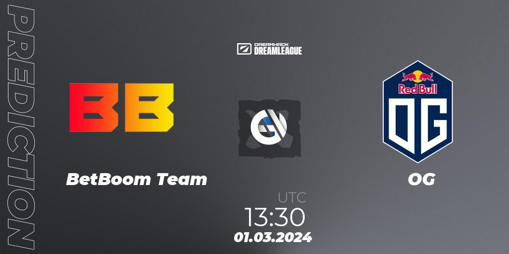 BetBoom Team - OG: прогноз. 01.03.24, Dota 2, DreamLeague Season 22
