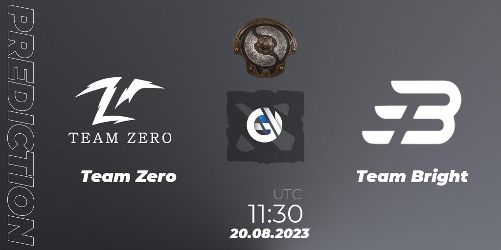 Team Zero - Team Bright: прогноз. 20.08.2023 at 11:50, Dota 2, The International 2023 - China Qualifier