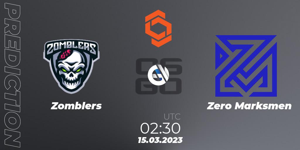Zomblers - Zero Marksmen: прогноз. 15.03.2023 at 02:30, Counter-Strike (CS2), CCT North America Series #4