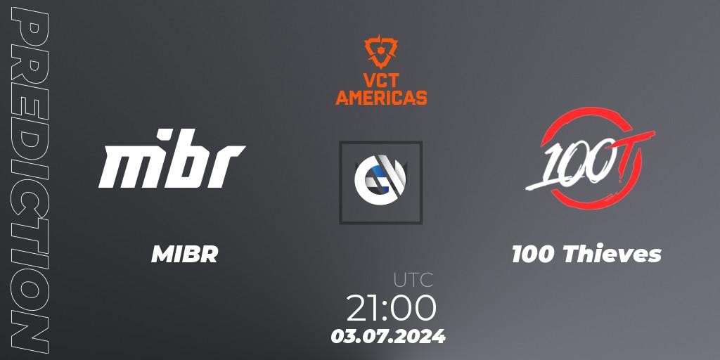 MIBR - 100 Thieves: прогноз. 03.07.2024 at 21:00, VALORANT, VALORANT Champions Tour 2024: Americas League - Stage 2 - Group Stage