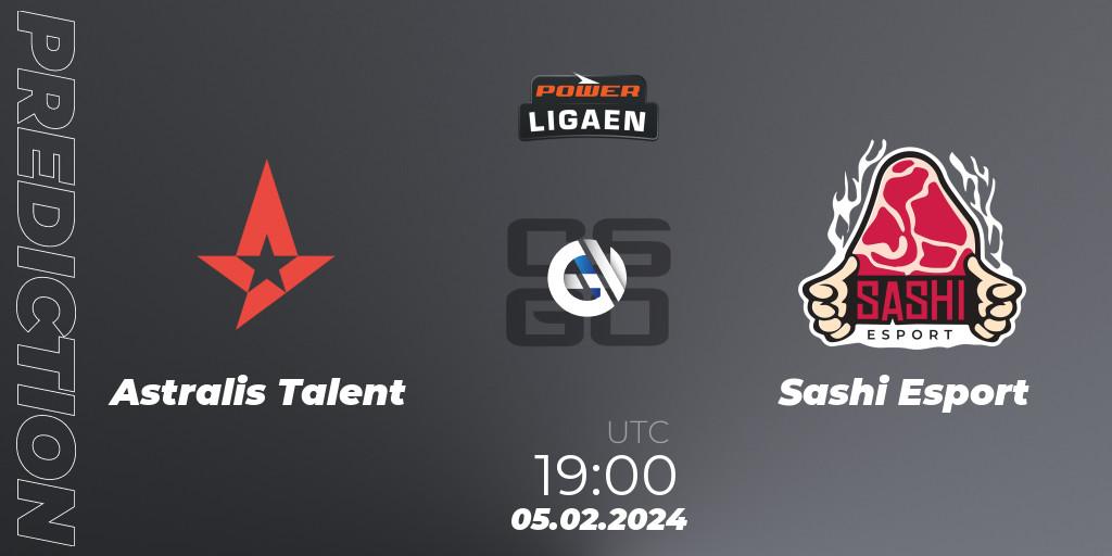 Astralis Talent - Sashi Esport: прогноз. 05.02.2024 at 19:00, Counter-Strike (CS2), Dust2.dk Ligaen Season 25
