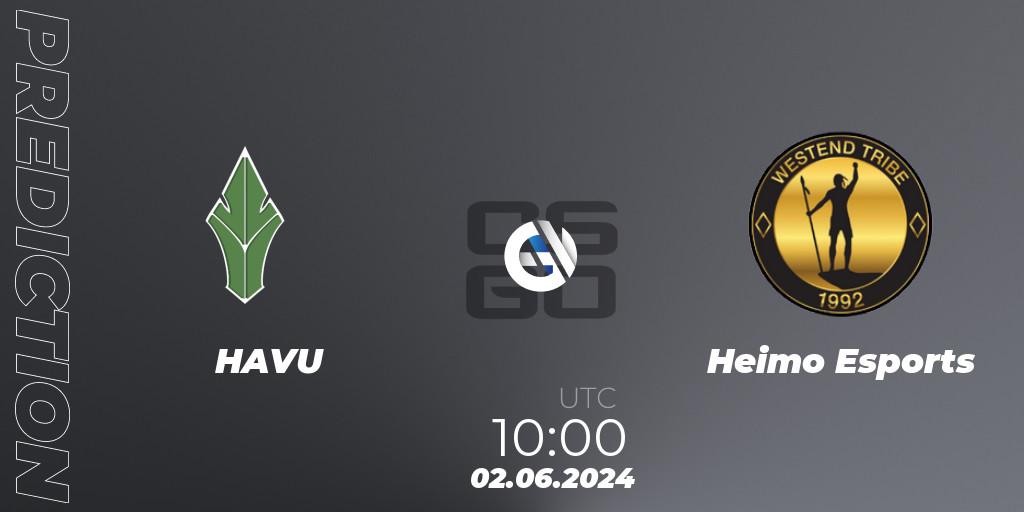 HAVU - Heimo Esports: прогноз. 02.06.2024 at 10:00, Counter-Strike (CS2), Pelaajat.com Series Summer 2024