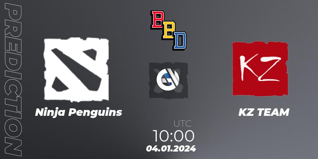 Ninja Penguins - KZ TEAM: прогноз. 04.01.2024 at 10:00, Dota 2, BetBoom Dacha Dubai 2024: WEU Open Qualifier #1