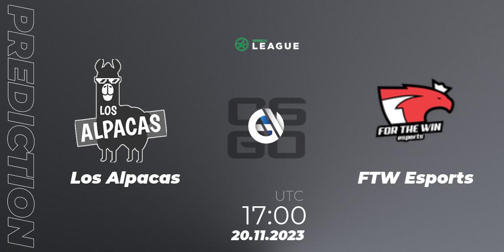 Los Alpacas - FTW Esports: прогноз. 20.11.2023 at 17:00, Counter-Strike (CS2), ESEA Season 47: Advanced Division - Europe