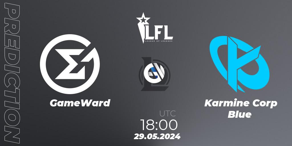 GameWard - Karmine Corp Blue: прогноз. 29.05.2024 at 18:00, LoL, LFL Summer 2024