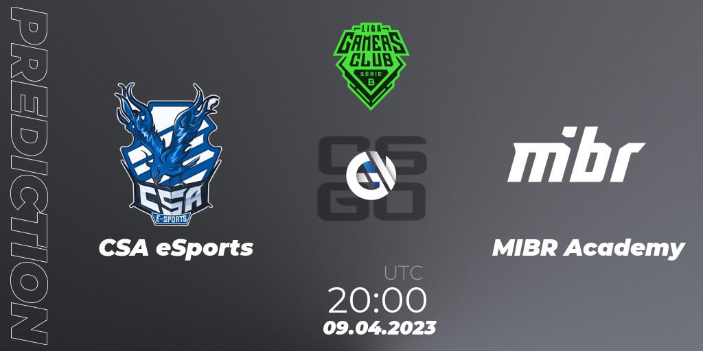 CSA eSports - MIBR Academy: прогноз. 09.04.2023 at 20:00, Counter-Strike (CS2), Gamers Club Liga Série B: March 2023