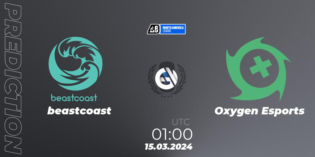 beastcoast - Oxygen Esports: прогноз. 22.03.24, Rainbow Six, North America League 2024 - Stage 1