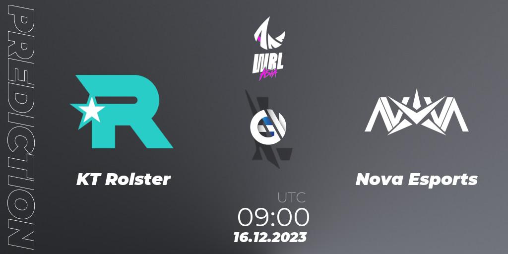 KT Rolster - Nova Esports: прогноз. 16.12.2023 at 09:00, Wild Rift, WRL Asia 2023 - Season 2 - Regular Season