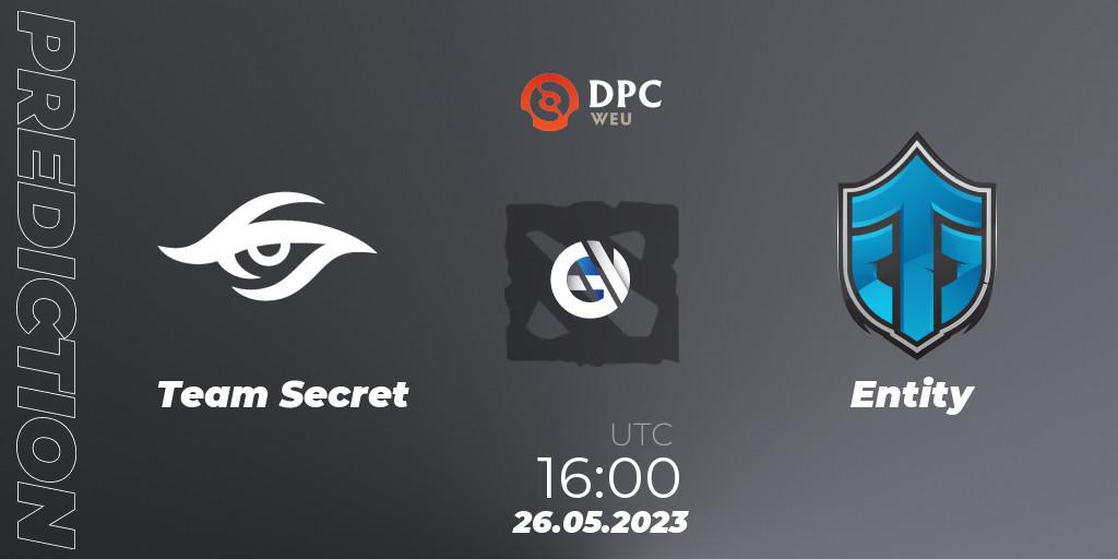 Team Secret - Entity: прогноз. 26.05.2023 at 15:54, Dota 2, DPC 2023 Tour 3: WEU Division I (Upper)