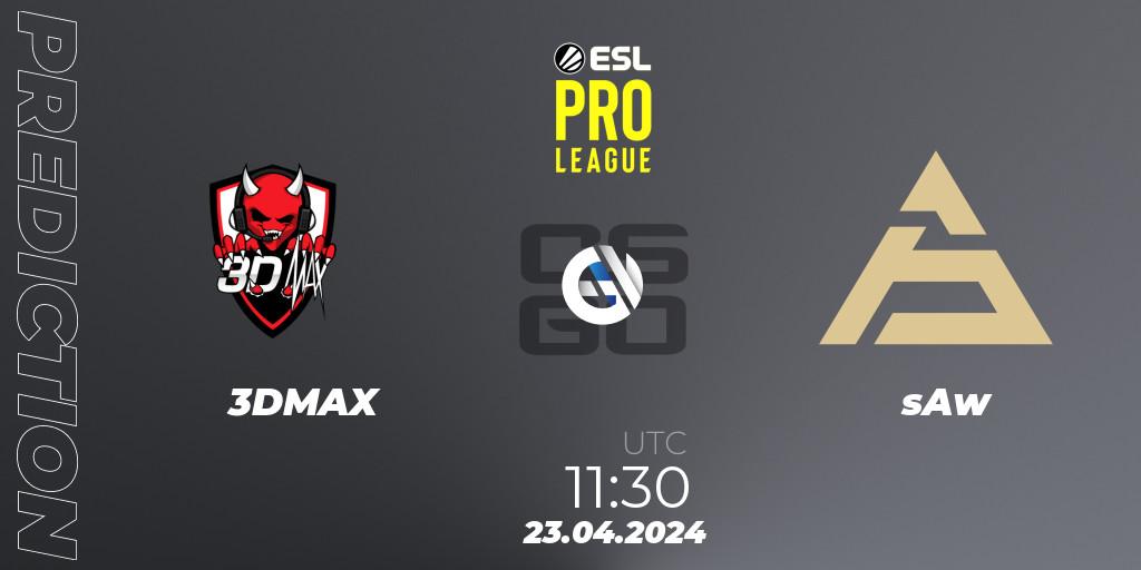 3DMAX - sAw: прогноз. 23.04.2024 at 11:30, Counter-Strike (CS2), ESL Pro League Season 19