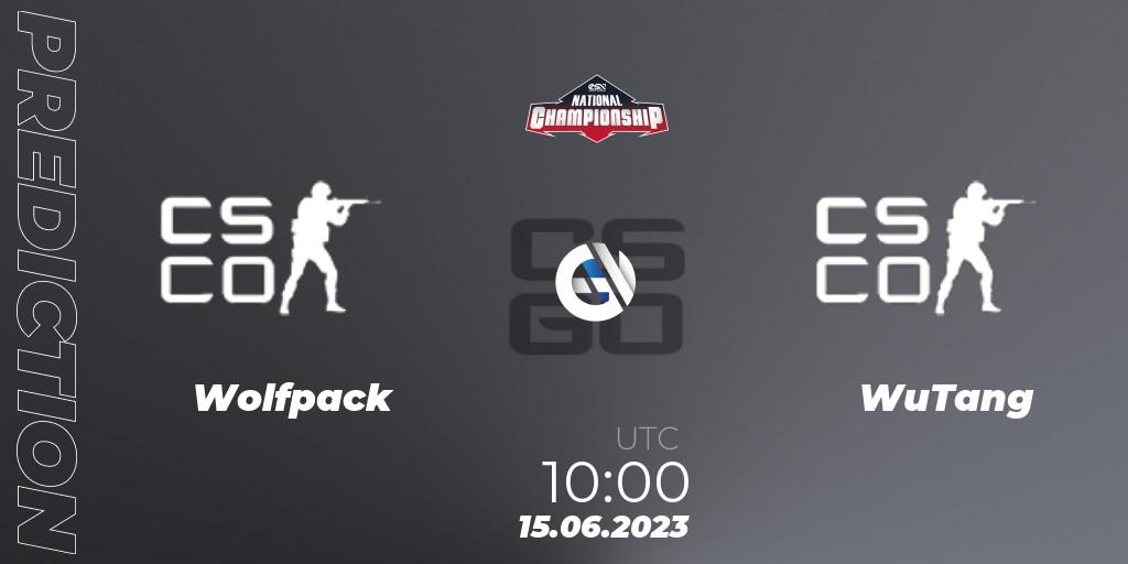 Wolfpack - WuTang: прогноз. 15.06.2023 at 10:00, Counter-Strike (CS2), ESN National Championship 2023