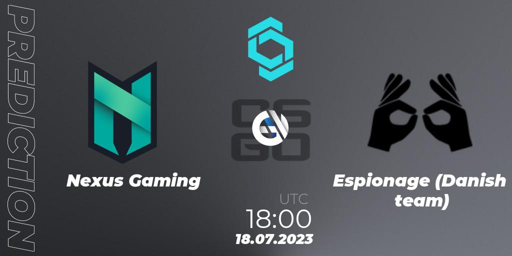 Nexus Gaming - Espionage: прогноз. 18.07.23, CS2 (CS:GO), CCT North Europe Series #6