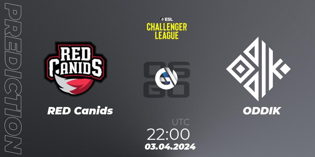 RED Canids - ODDIK: прогноз. 03.04.24, CS2 (CS:GO), ESL Challenger League Season 47: South America