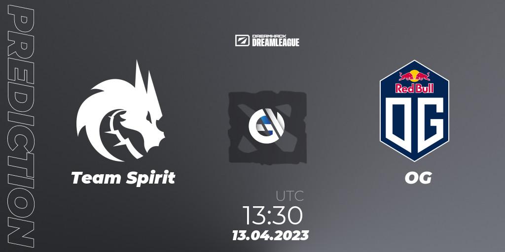 Team Spirit - OG: прогноз. 13.04.2023 at 13:43, Dota 2, DreamLeague Season 19 - Group Stage 1