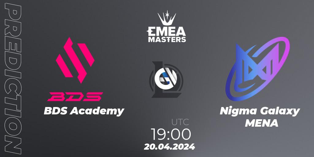BDS Academy - Nigma Galaxy MENA: прогноз. 20.04.24, LoL, EMEA Masters Spring 2024 - Group Stage