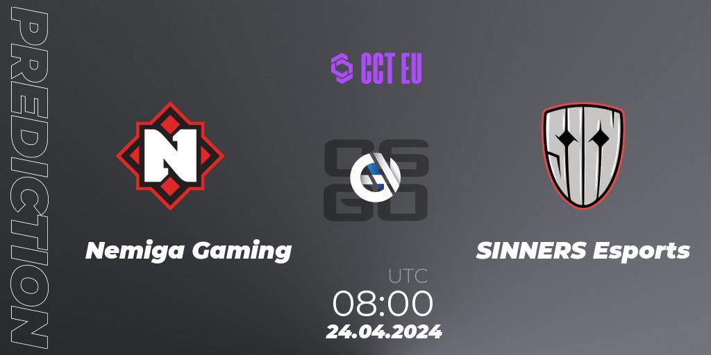 Nemiga Gaming - SINNERS Esports: прогноз. 24.04.24, CS2 (CS:GO), CCT Season 2 Europe Series 1