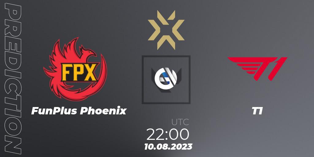 FunPlus Phoenix - T1: прогноз. 10.08.2023 at 21:40, VALORANT, VALORANT Champions 2023