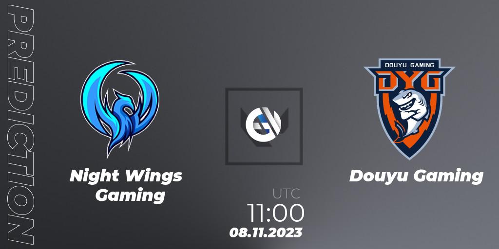Night Wings Gaming - Douyu Gaming: прогноз. 08.11.23, VALORANT, VALORANT China Evolution Series Act 3: Heritability - Play-In
