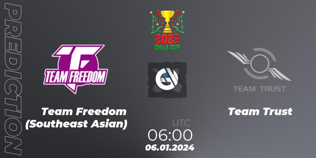 Team Freedom (Southeast Asian) - Team Trust: прогноз. 06.01.2024 at 06:00, Dota 2, Xmas Cup 2023