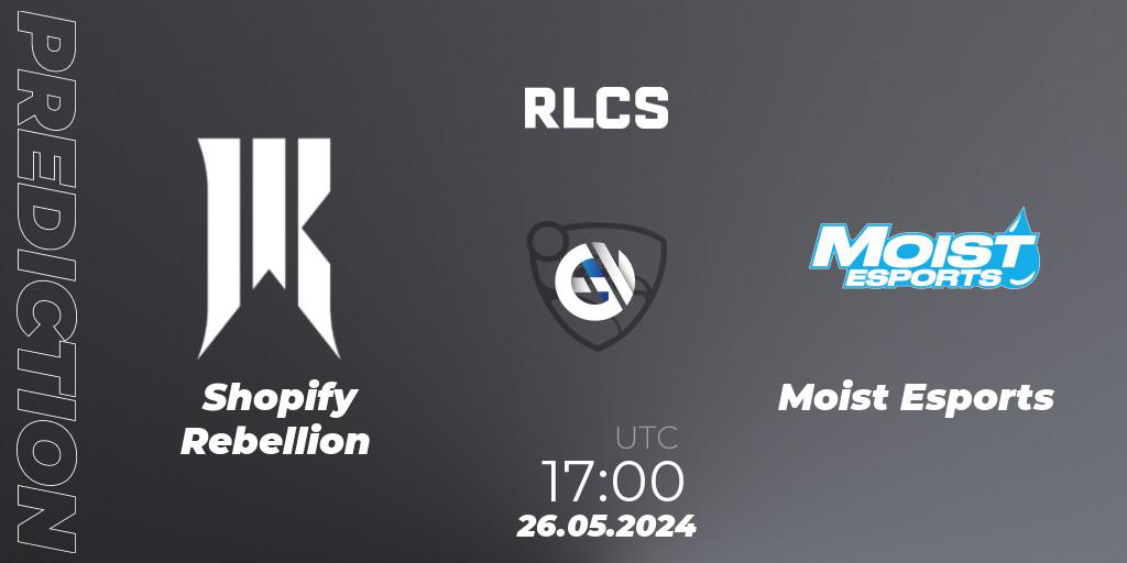 Shopify Rebellion - Moist Esports: прогноз. 26.05.2024 at 17:00, Rocket League, RLCS 2024 - Major 2: NA Open Qualifier 6