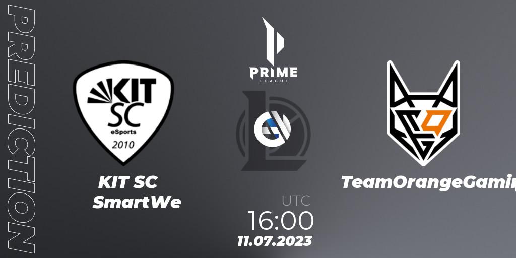 KIT SC SmartWe - TeamOrangeGaming: прогноз. 11.07.2023 at 16:00, LoL, Prime League 2nd Division Summer 2023