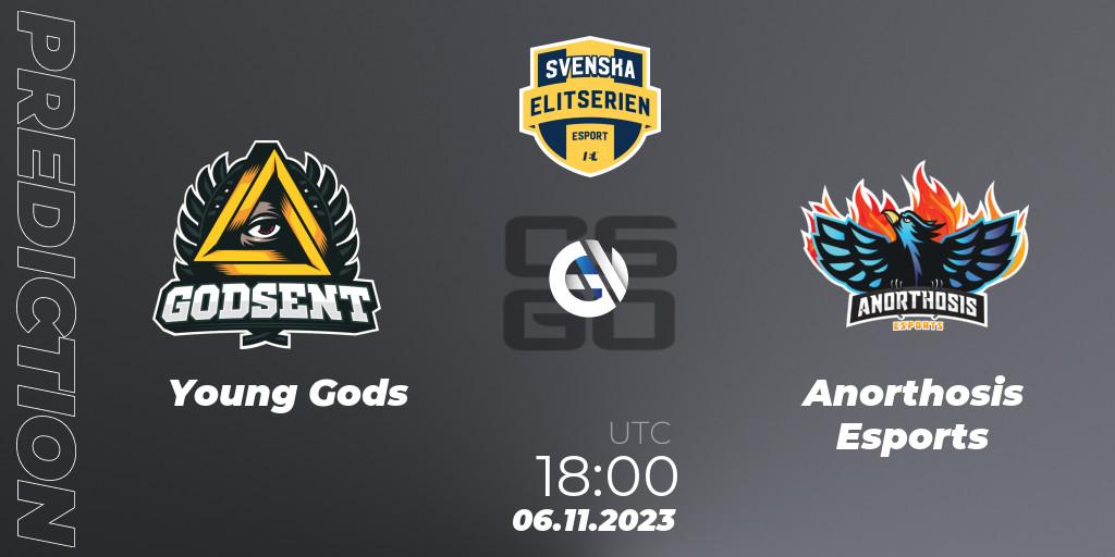 Young Gods - Anorthosis Esports: прогноз. 06.11.2023 at 18:00, Counter-Strike (CS2), Svenska Elitserien Fall 2023: Online Stage