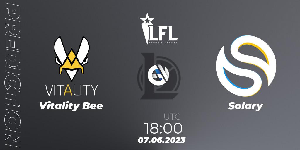Vitality Bee - Solary: прогноз. 07.06.23, LoL, LFL Summer 2023 - Group Stage