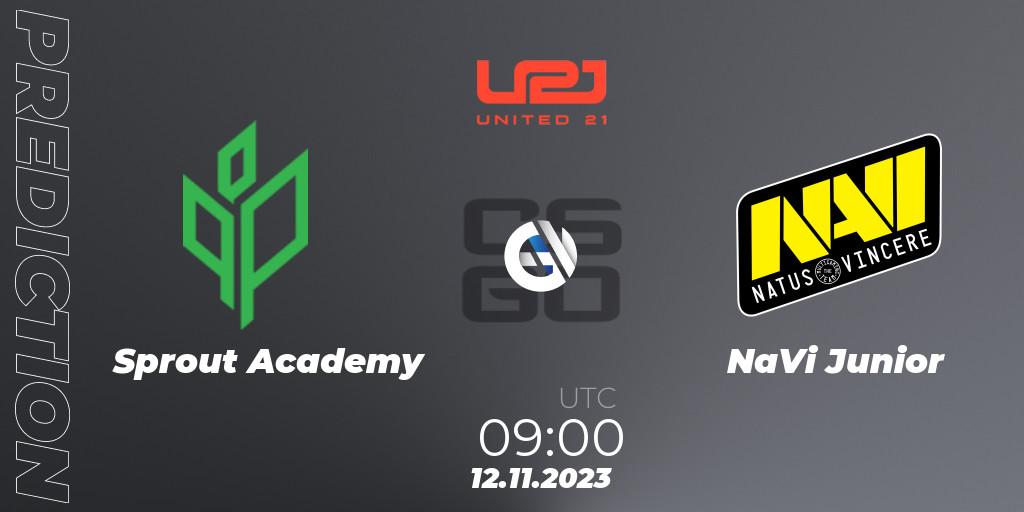 Sprout Academy - NaVi Junior: прогноз. 12.11.2023 at 09:00, Counter-Strike (CS2), United21 Season 8