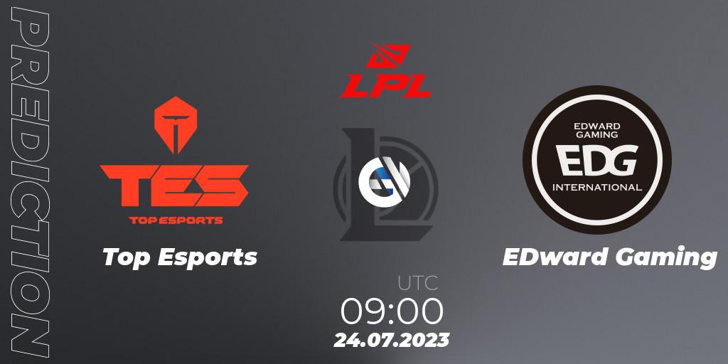 Top Esports - EDward Gaming: прогноз. 24.07.2023 at 09:00, LoL, LPL Summer 2023 - Playoffs