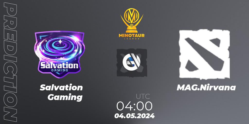 Salvation Gaming - MAG.Nirvana: прогноз. 04.05.2024 at 06:00, Dota 2, Minotaur League