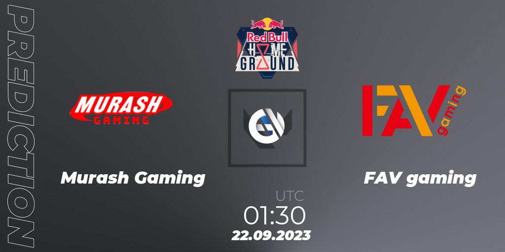 MURASH GAMING - FAV gaming: прогноз. 22.09.2023 at 01:30, VALORANT, Red Bull Home Ground #4 - Japanese Qualifier