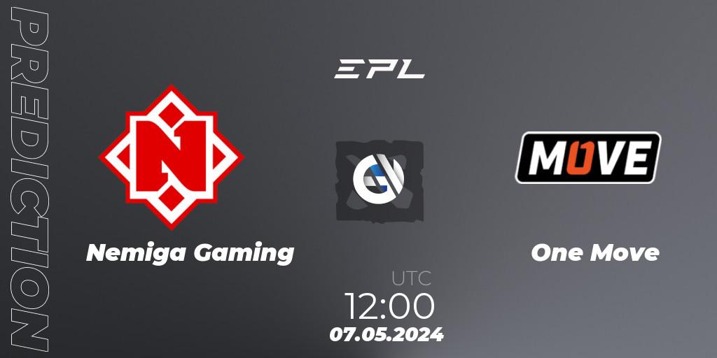 Nemiga Gaming - One Move: прогноз. 07.05.2024 at 12:20, Dota 2, European Pro League Season 18